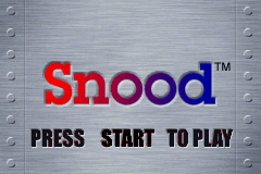 Snood title screen for GameBoy Advance